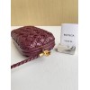 Bottega Veneta Knot Minaudiere On Strap In Barolo Foulard Intreccio