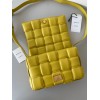Bottega Veneta Padded Cassette Bag In Yellow Intrecciato Lambskin
