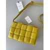 Bottega Veneta Padded Cassette Bag In Yellow Intrecciato Lambskin