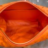 Bottega Veneta Loop Small Bag In Orange Intrecciato Lambskin