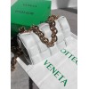 Bottega Veneta Chain Cassette Bag In White Intrecciato Lambskin