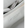 Bottega Veneta Chain Cassette Bag In White Intrecciato Lambskin
