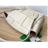 Bottega Veneta Arco Small Bag In White Intrecciato Calfskin