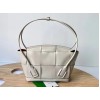 Bottega Veneta Arco Small Bag In White Intrecciato Calfskin