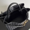 Bottega Veneta Medium Andiamo Bag In Black Intrecciato Lambskin