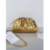 Bottega Veneta Mini Pouch with Strap in Gold Metallic Lambskin