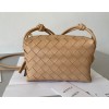 Bottega Veneta Loop Mini Bag In Almond Intrecciato Lambskin