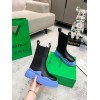 Bottega Veneta BV Tire Chelsea Boots with Blue Outsole