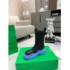 Bottega Veneta BV Tire Chelsea Boots with Blue Outsole