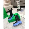 Bottega Veneta BV Tire Chelsea Boots with Blue Outsole