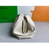 Bottega Veneta Large Pouch Clutch Bag In White Calfskin