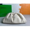 Bottega Veneta Large Pouch Clutch Bag In White Calfskin