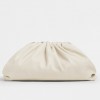 Bottega Veneta Large Pouch Clutch Bag In White Calfskin