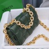 Bottega Veneta Chain Cassette Bag In Raintree Intrecciato Lambskin