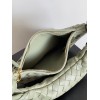 Bottega Veneta Gemelli Medium Bag in Travertine Intrecciato Lambskin