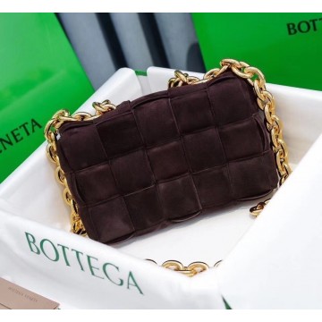 Bottega Veneta Chain Cassette Bag In Fondant Intrecciato Suede Calfskin Bottega Veneta Chain Cassette Bag In Fondant Intrecciato Suede Calfskin