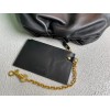 Bottega Veneta Large Pouch Clutch Bag In Black Calfskin