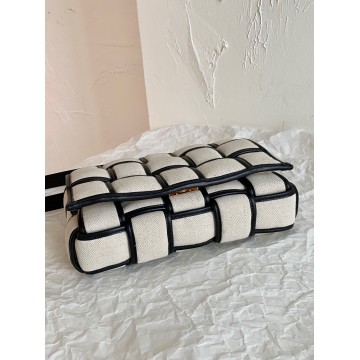 Bottega Veneta Padded Cassette Bag In Natural Canvas Bottega Veneta Padded Cassette Bag In Natural Canvas