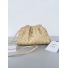 Bottega Veneta Mini Pouch with Strap in Porridge Intrecciato Lambskin