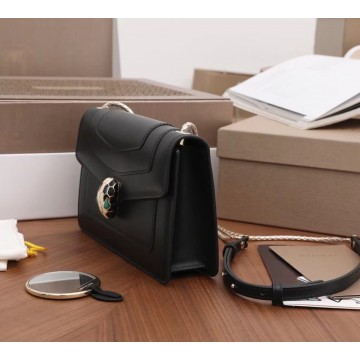 Bvlgari Serpenti Forever Small Cross-body Bag In Black Calfskin Bvlgari Serpenti Forever Small Cross-body Bag In Black Calfskin