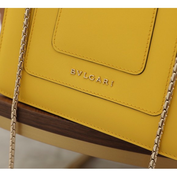 B*l*ai serpenti forever small bag in yellow calfskin