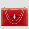 Bvlgari Serpenti Forever Large Shoulder Bag In Red Calfskin