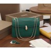 Bvlgari Serpenti Forever Large Shoulder Bag In Green Calfskin
