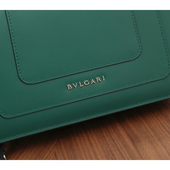 B*l*ai serpenti forever small cross-body bag in green calfskin