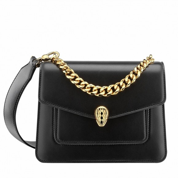 B*l*ai serpenti forever small crossbody bag with chain black