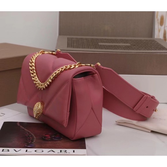 B*l*ai serpenti cabochon small bag in pink leather