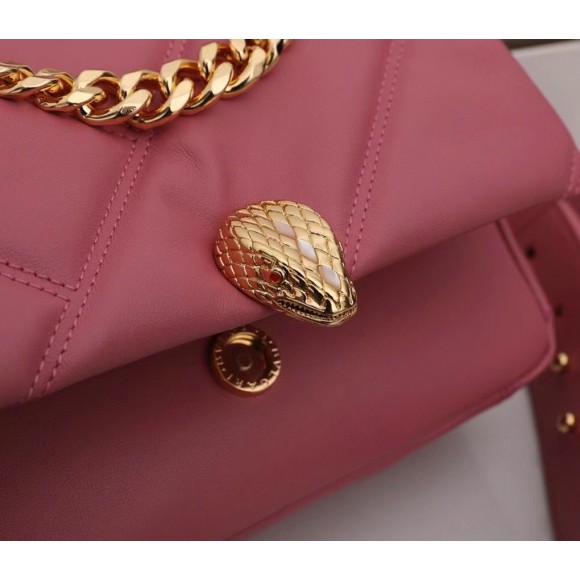 B*l*ai serpenti cabochon small bag in pink leather