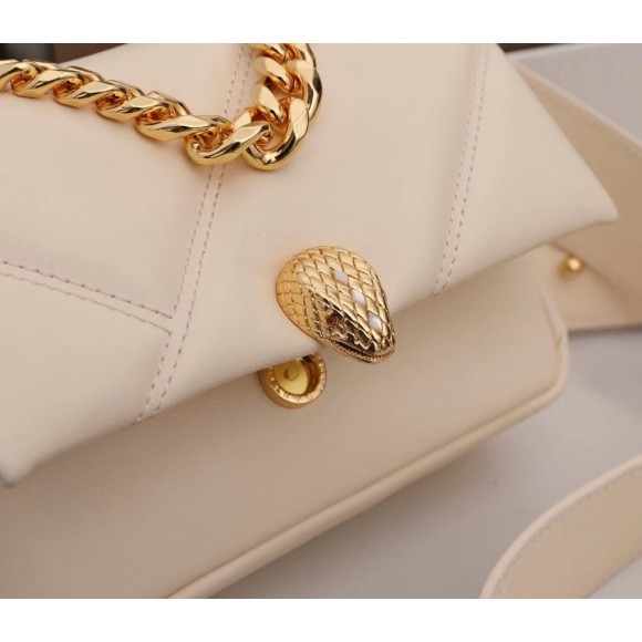 B*l*ai serpenti cabochon mini bag in white calfskin