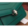 Bvlgari Serpenti Forever Medium Shoulder Bag In Green Calfskin