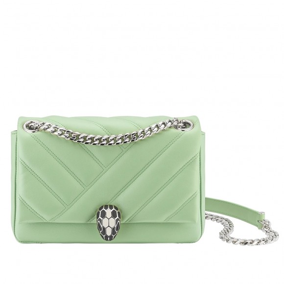 B*l*ai serpenti cabochon small bag in mint lambskin