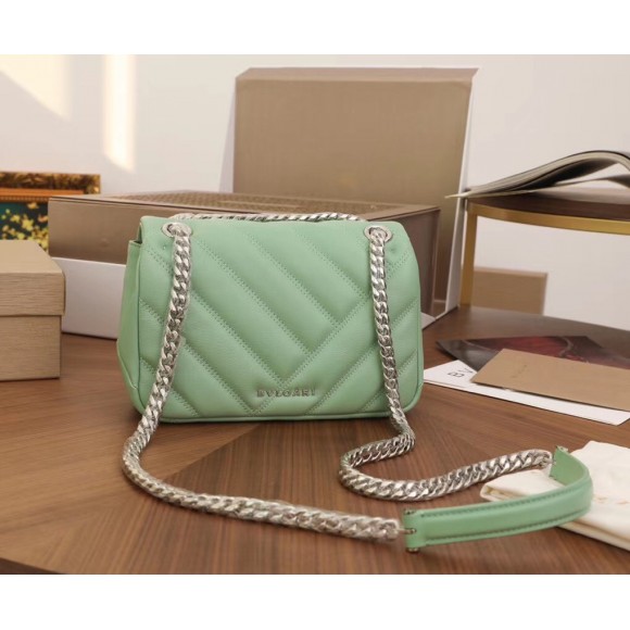 B*l*ai serpenti cabochon small bag in mint lambskin