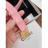 Celine Medium Triomphe Belt 25MM in Pink Calfskin