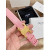 Celine Medium Triomphe Belt 25MM in Pink Calfskin