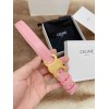 Celine Medium Triomphe Belt 25MM in Pink Calfskin