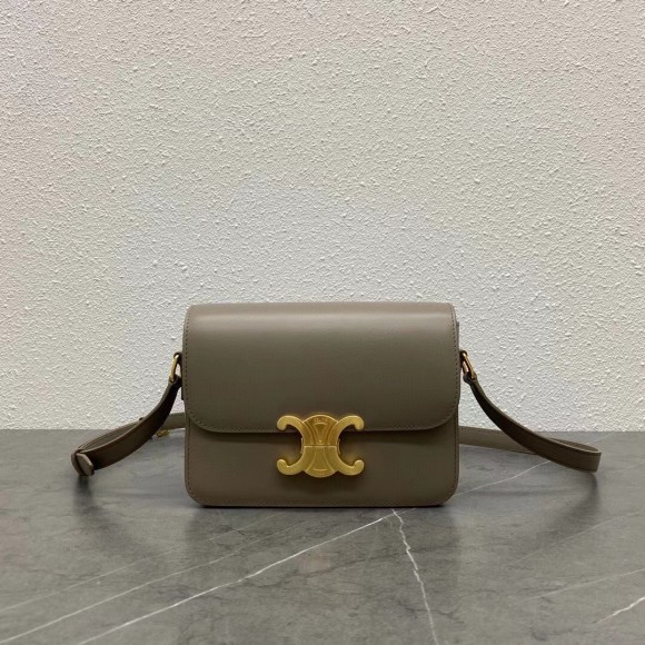 Ce**e triomphe teen bag in grey leather