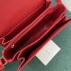 Celine Triomphe Medium Bag In Red Smooth Calfskin