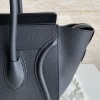 Celine Mini Luggage Tote Bag In Black Drummed Calfskin