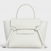 Celine Micro Belt Bag In White Grained Calfskin