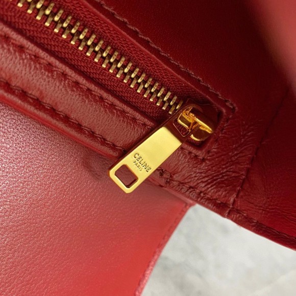 Ce**e triomphe teen bag in red leather