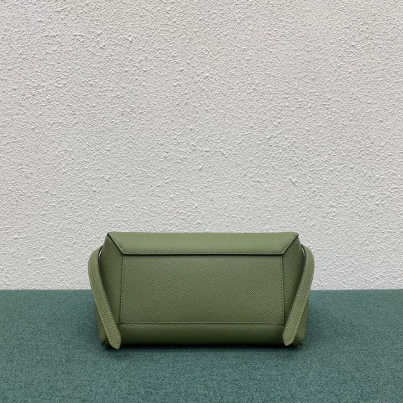 Ce**e micro belt bag in light khaki grained calfskin