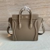 Celine Nano Luggage Tote Bag In Souris Drummed Calfskin