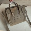 Celine Nano Luggage Tote Bag In Souris Drummed Calfskin