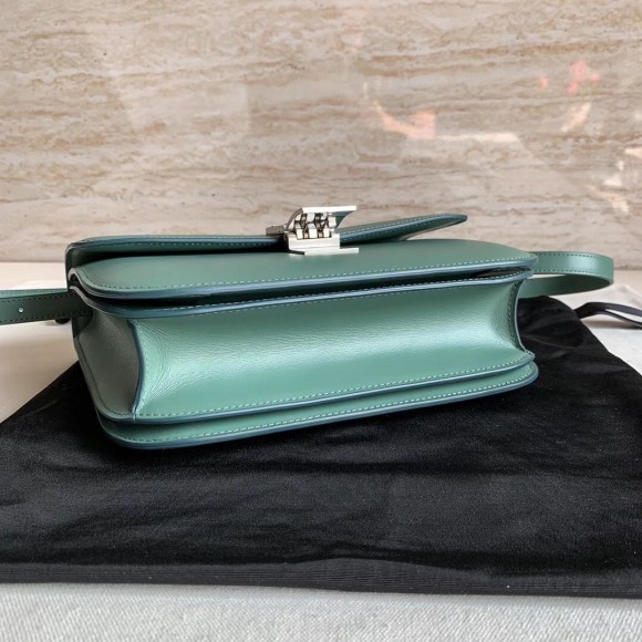 Ce**e classic box medium bag in celadon box calfskin