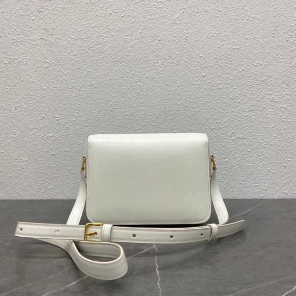 Ce**e triomphe teen bag in white leather