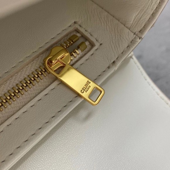 Ce**e triomphe teen bag in white leather