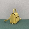 Celine Belt Nano Bag In Yellow Grained Calfskin